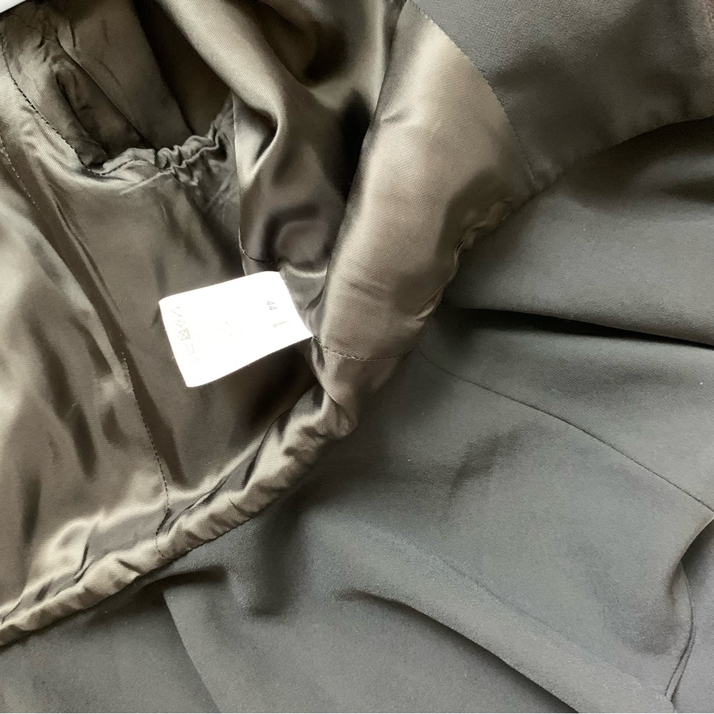 Rare GIVENCHY Black Peplum Jacket Silver Zippered Blazer Italy IT 44 / US MED - Picture 13 of 16